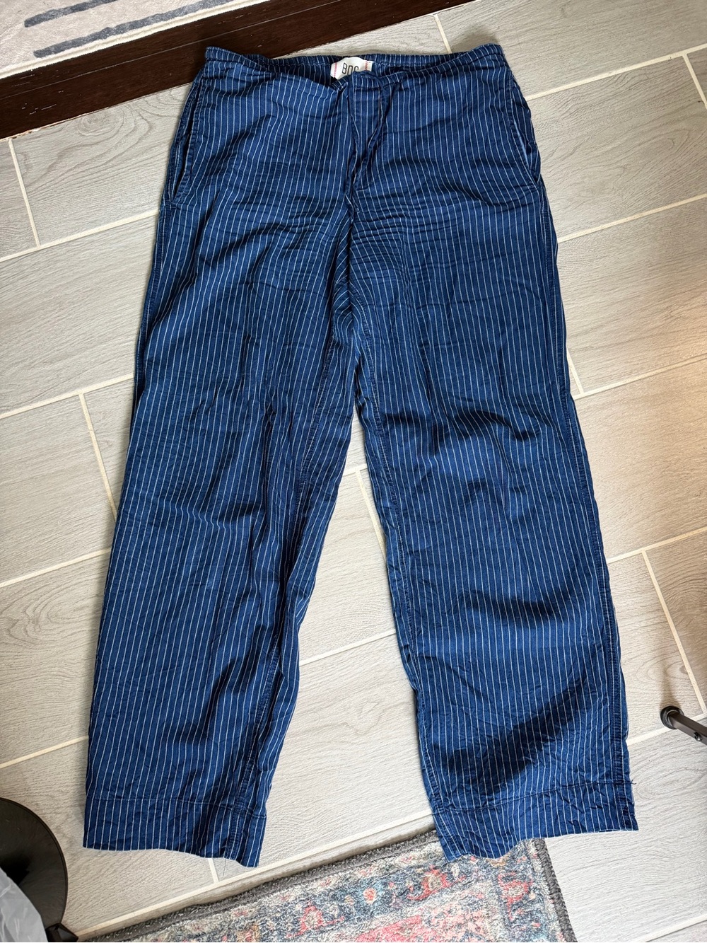 Women’s Navy Pinstripe Lounge Pants